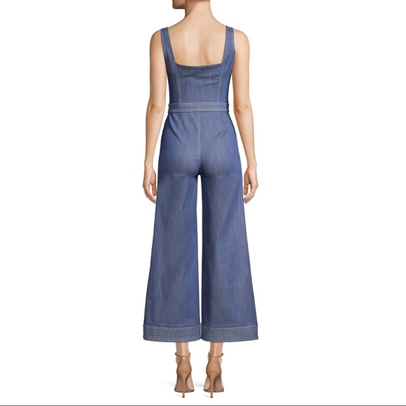 ALEXIS Bristol Chambray Flared 70’s Denim Jumpsuit - Picture 4 of 15